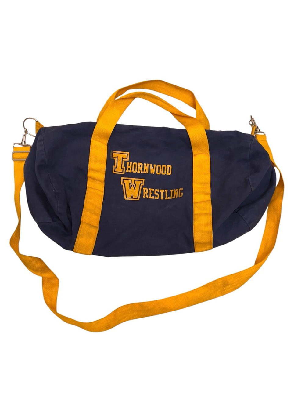Augusta Sportswear Thornwood Wrestling Duffel Bag Navy Gold Gym Athletic